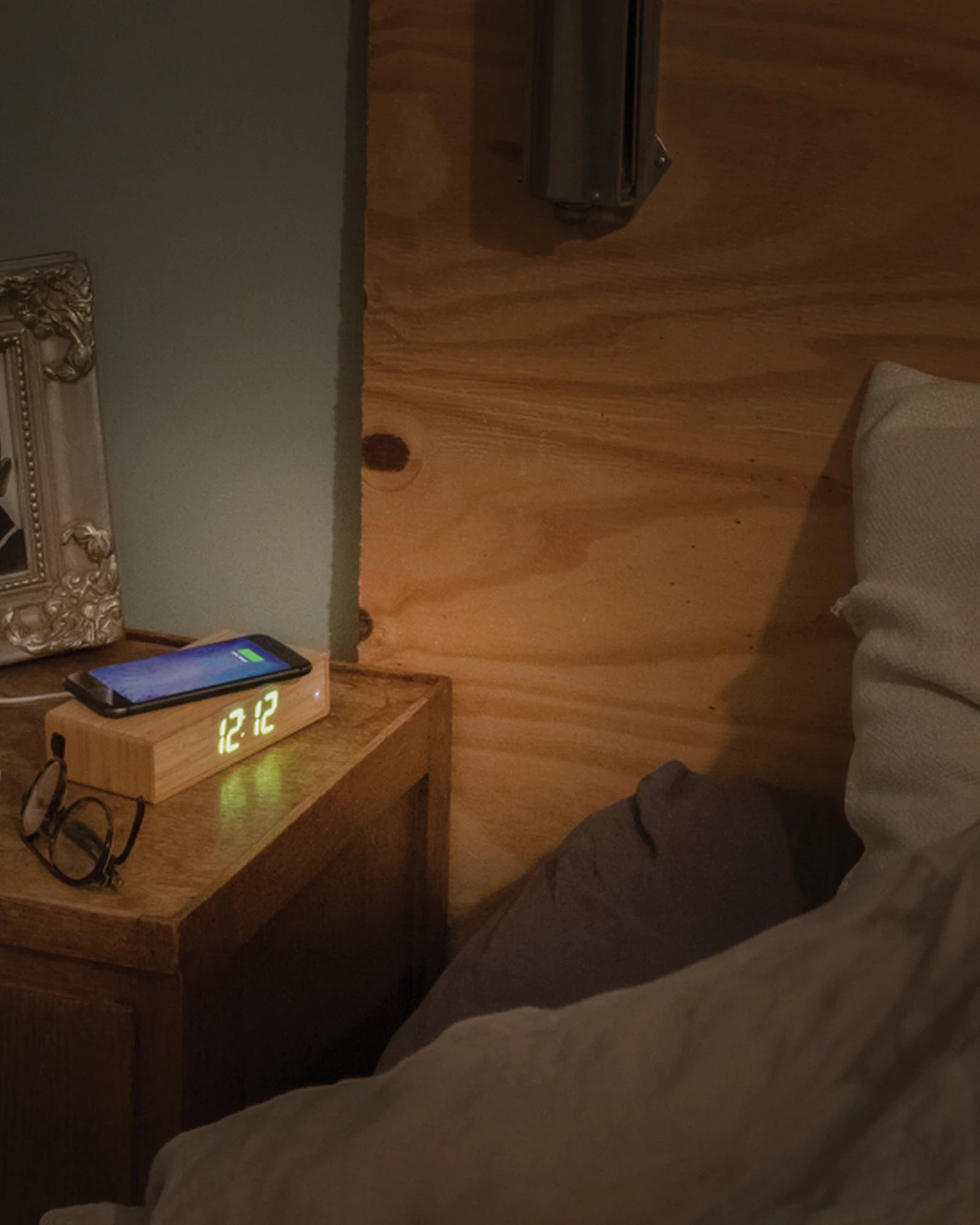 Wekker bamboe draadloze oplader 5W om te personaliseren - 8